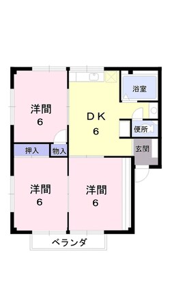 サンハイツ３番館の物件間取画像